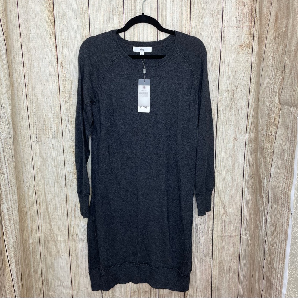 RIPE Maternity Sweater Dress Wool Blend Small